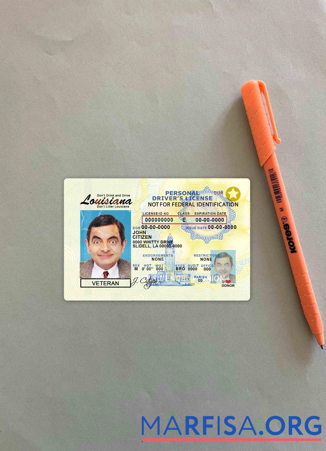 Blank USA Louisiana DL photolook sample